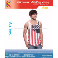 Custom Brand Printing Fitness Tank Top, 100% Cotton Man GYM Tank Top